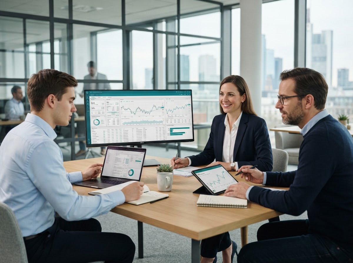 Investque analyst reviewing portfolio risk data on screen